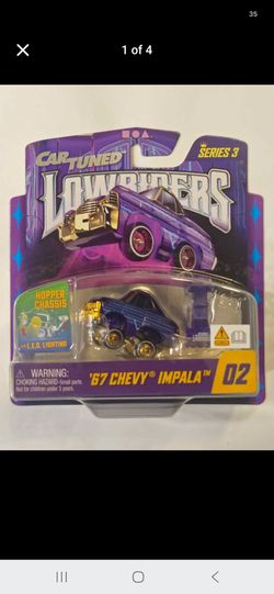 CAR TUNED . LOWRIDERS SERIES 3 . HOPPER CHASSIS . WITH LED UNDER GLOW LIGHTING . 1967 CHEVY IMPALA LOWRIDER .