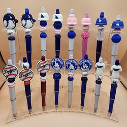 D O D G E R S theme beaded pens and beaded keychains (PICK UP ONLY NE 93306)