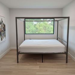 Modern Queen Canopy Bed Frame