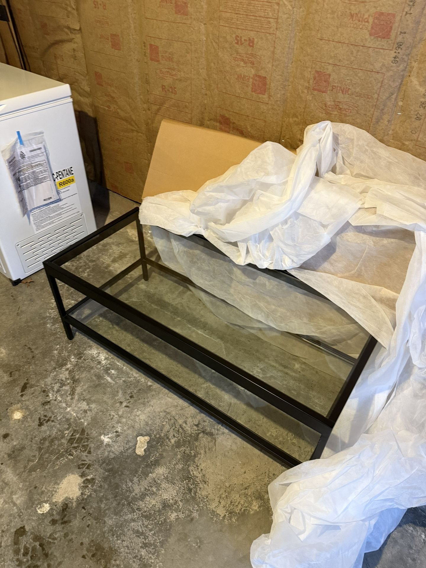 Glass Coffee Table With Black Frame