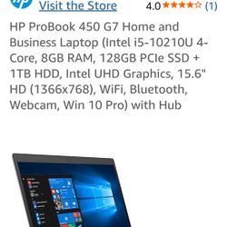 I Have 2 Of These Laptops Hp Probook   Shown In The Pictures 10th  Gen Core I5  150  Dollars  Each  ...  Pickup Up Only 