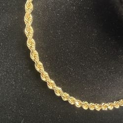 14k solid rope chain