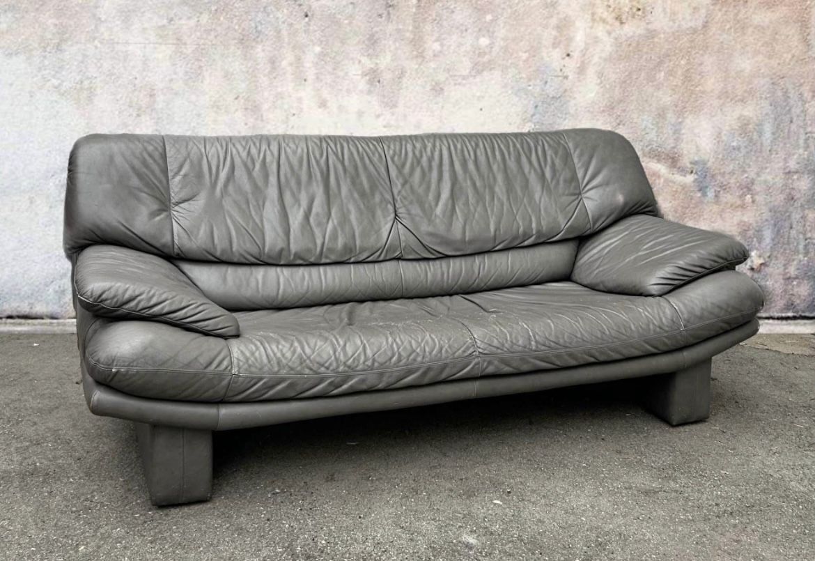 1980’s Nicoletti Italian Leather Sofa