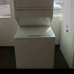 Washer and electric dryer stacker with warranty 