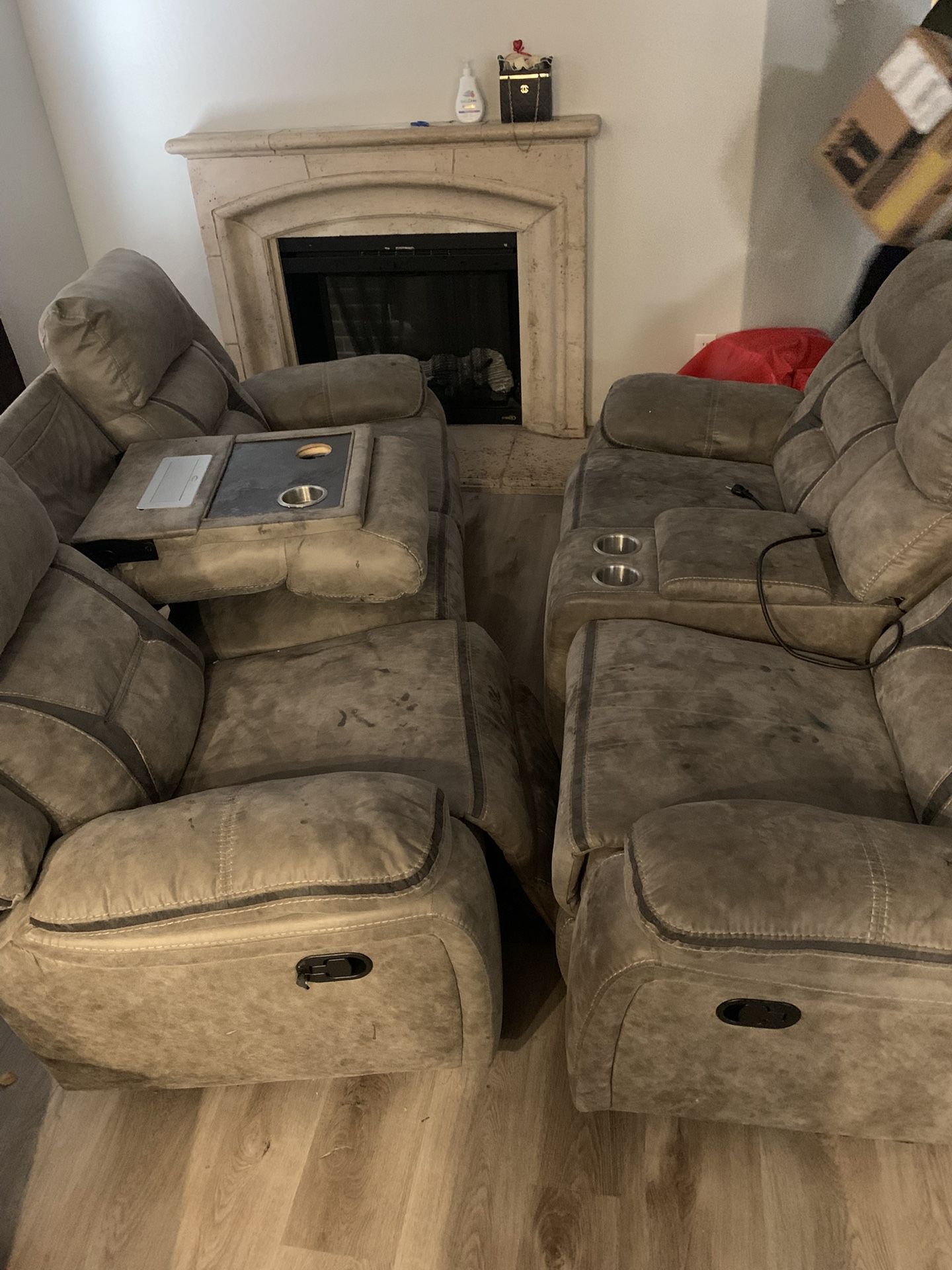 Couches & Recliner- Both Couches Have Recliner
