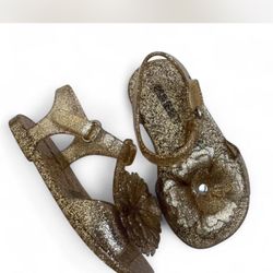 Baby Girl Gold Glitter Jelly Sandals 