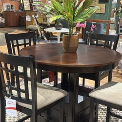 Oval Table / Counter Height Table/ 42-60” Dining Set/ Oval With Leaf Dining Set