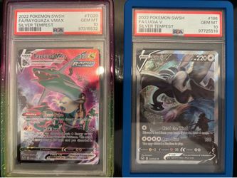 Lugia V and Rayquaza VMax PSA10