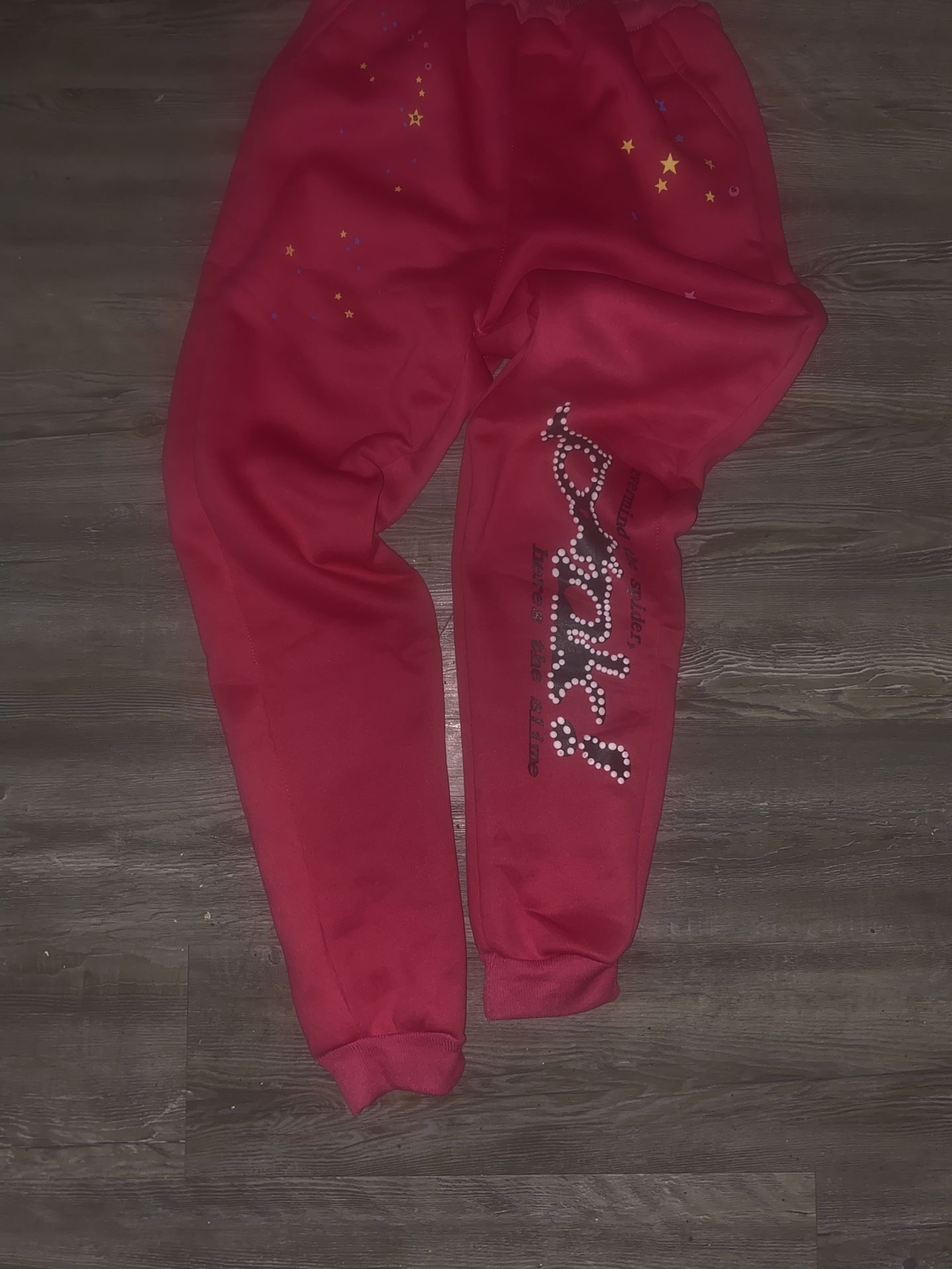 Pink sp5der sweats