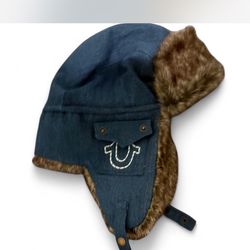 True Religion Fur Aviator Hat