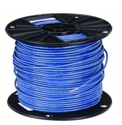 Building Wire: Copper, 10 AWG, 1 Conductors, Solid, Blue, 500 ft Lg, THHN