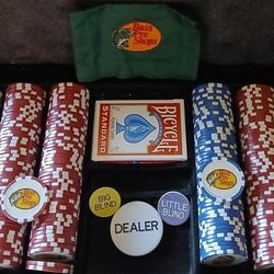 'PRO BASS' POKER CHIPS & CASE