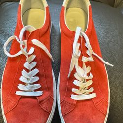 Givenchy Suede Deck Shoes, Men’s Size 12/EU45 - apple red and white . ..gorgeous 