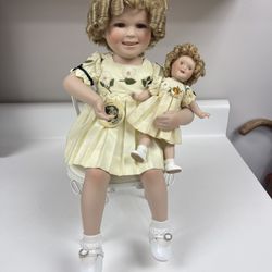 Shirley Temple & Her doll With Chair