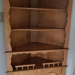 wooden corner cabinet
