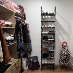 Tall Shoe Rack / Shoe Storage Shelves Sneaker Sturdy organization 10 Shelves 