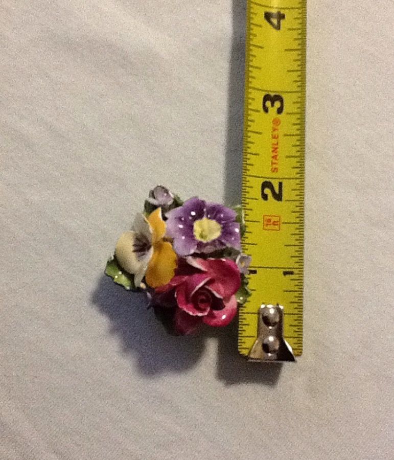 Crown Staffordshire England Floral Pin/Brooch