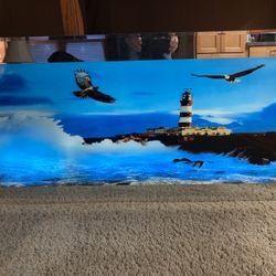 Beautiful Lighted Seascape With Ocean Sounds 