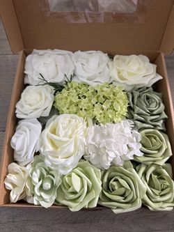 Artificial Foam Roses and Flowers Box Set