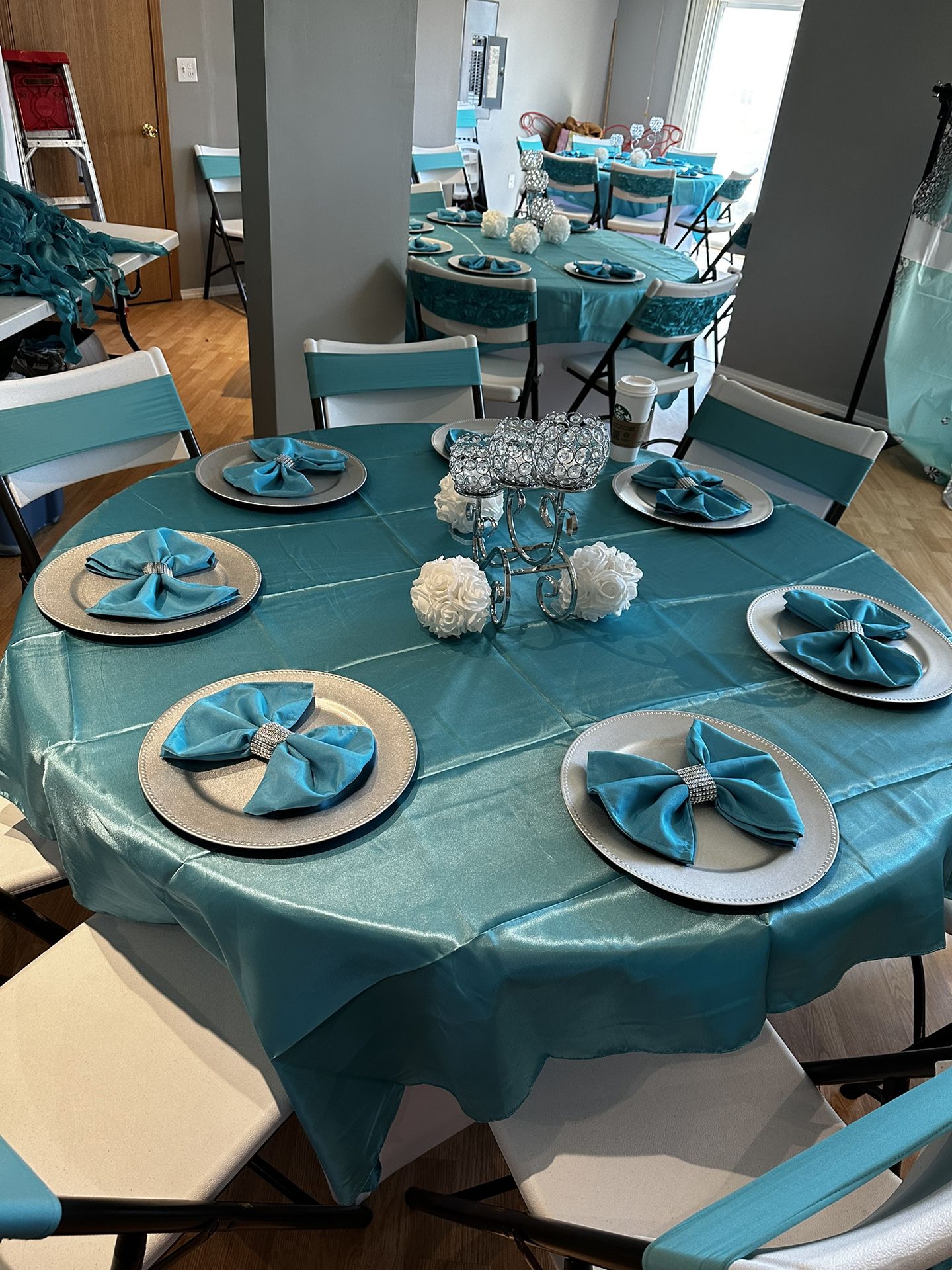 Turquoise Silver Backdrop 