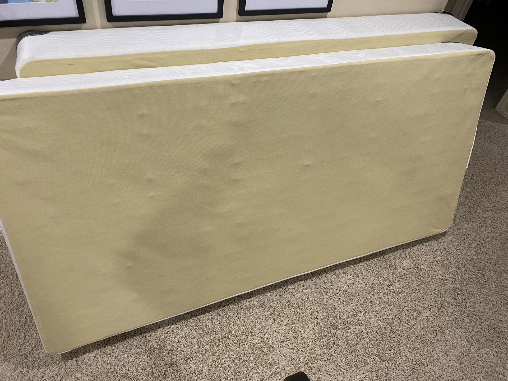 Two Box Springs, $5, and bedframe $5 Without Head Board.