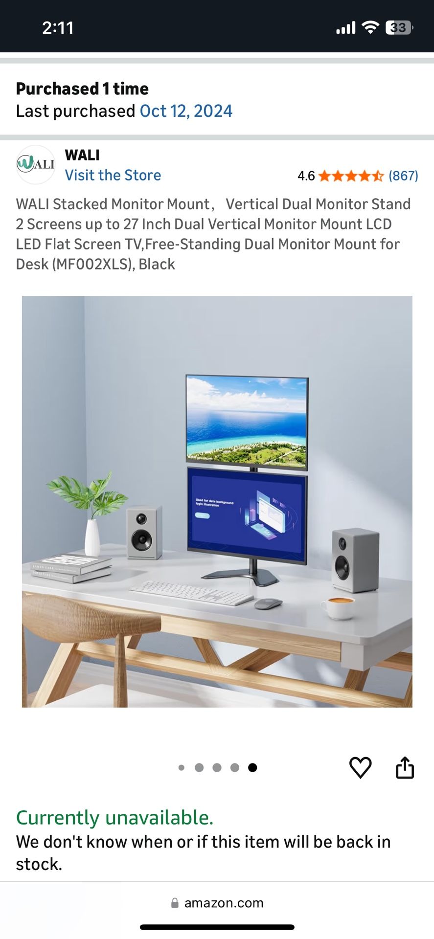 Double Monitor Stand