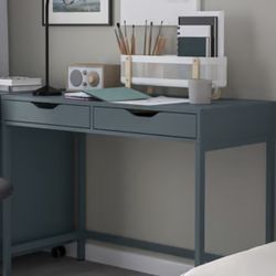 IKEA blue desk and chair