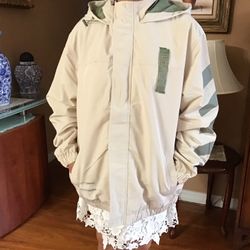 DISNEY WINDBREAKER HOODIE ADULT LG  BUZZ LIGHTYEAR  STAR COMMAND ZIPPER N E W