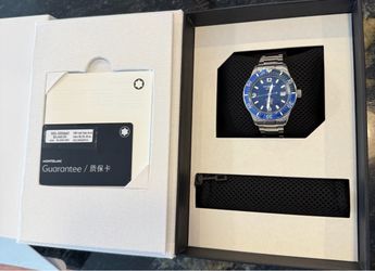 Montblanc 1858 Iced Sea Automatic Date Watch New Blue