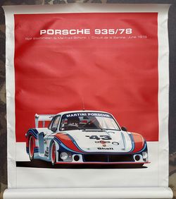 PORSCHE 935/78 Vintage Racecar Canvas Art Print