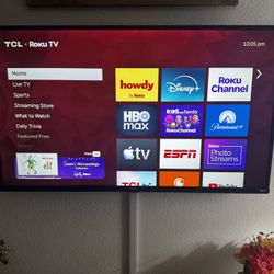 43” TCL 4k Roku tv
