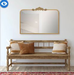 Antique Gold 26” Scroll Wall Mirror