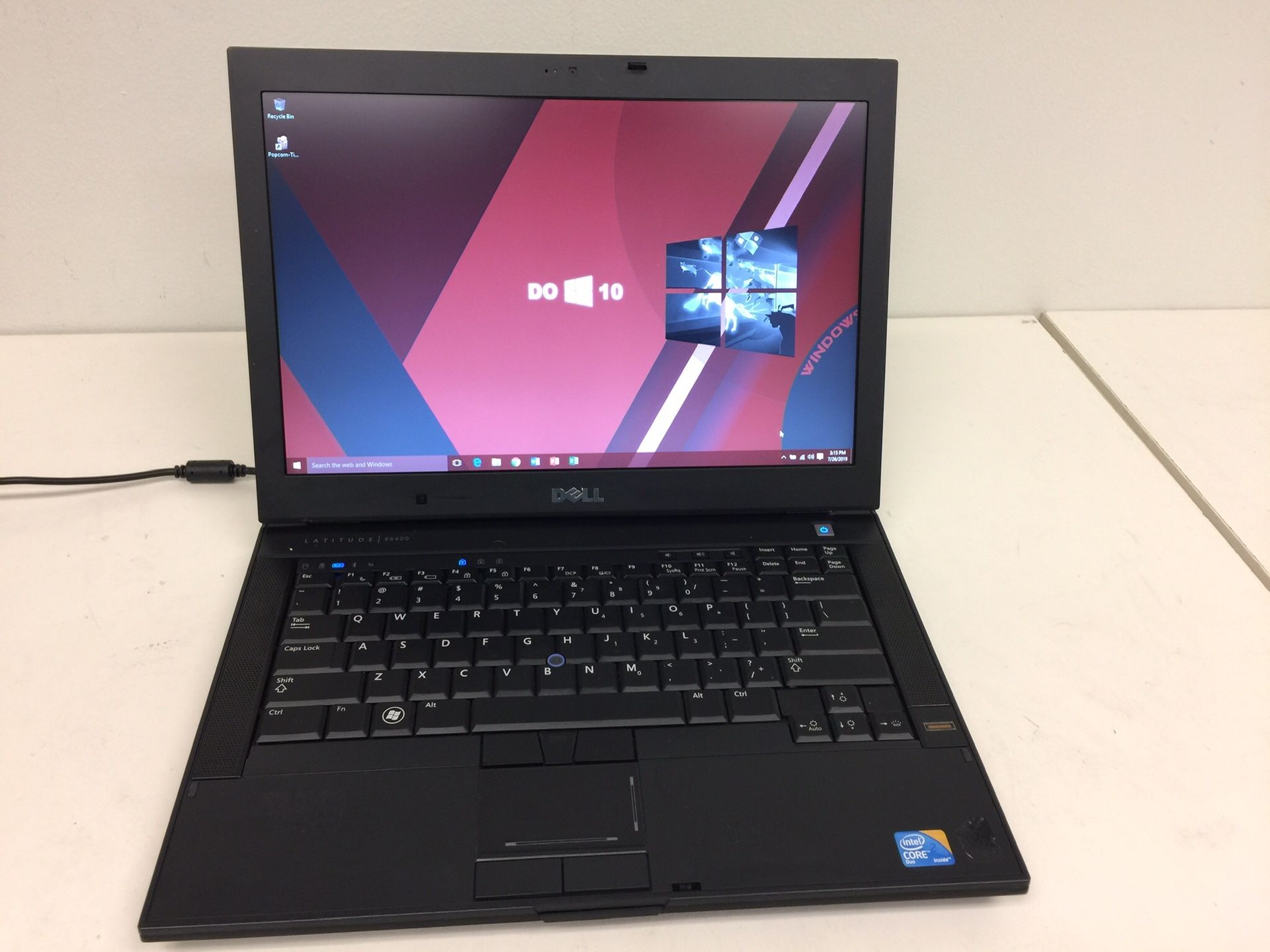 Dell 14” laptop duo core 500gb hd 4gb ram win10 msoffice with watching movie sotware with charger