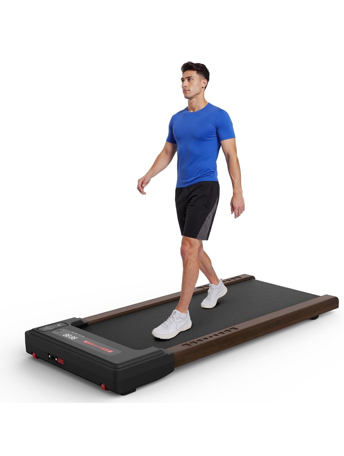 Brand New~ FYC Wooden Walking Pad, Under Desk Treadmill for Home Compact Mini Treadmills with Remote Control, 265lbs Capacity Low Noise Portable Walki