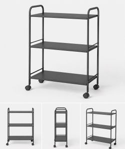 Charcoal grey metal cart