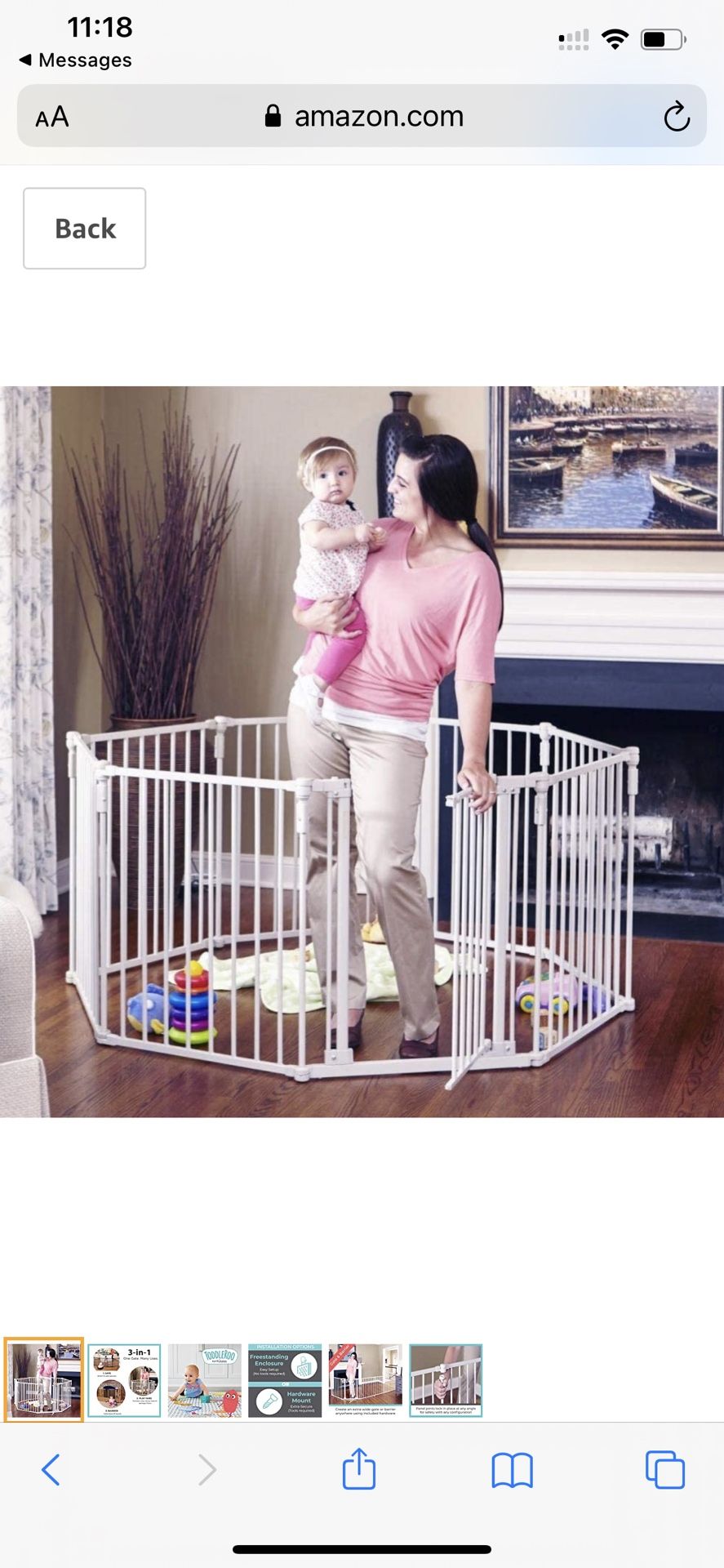 Toddleroo by North States 3 in 1 Metal Superyard: 198" long extra wide baby gate, barrier or play ya