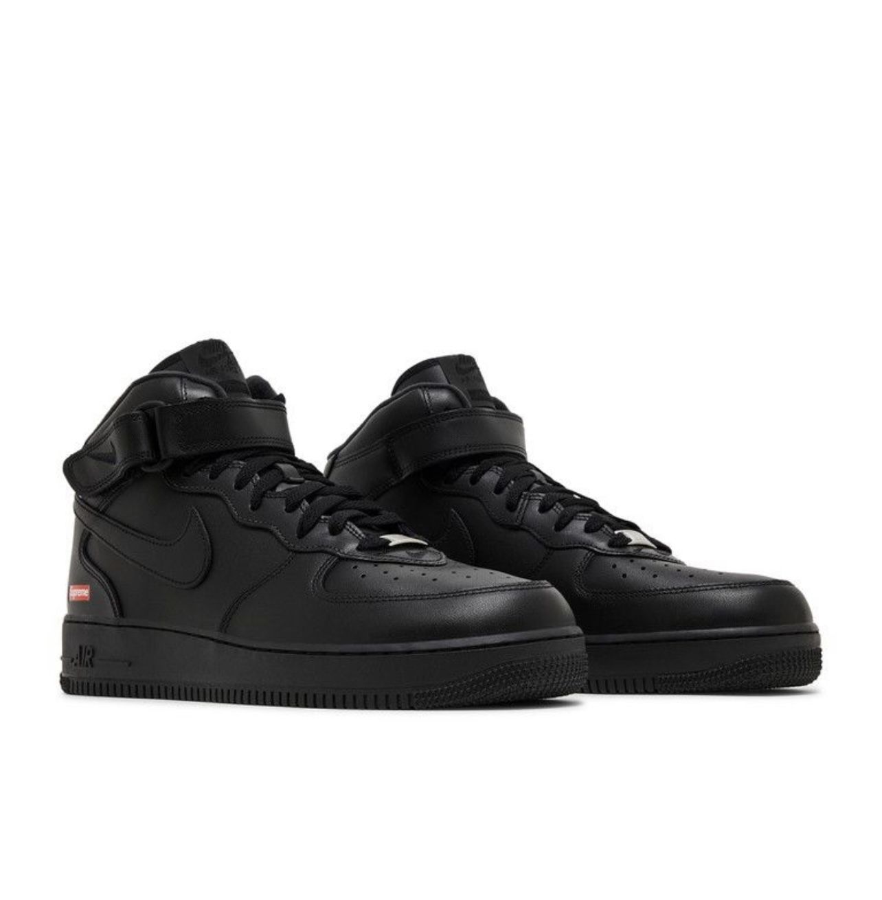 Supreme x Air Force 1 Mid Box logo-Triple Black