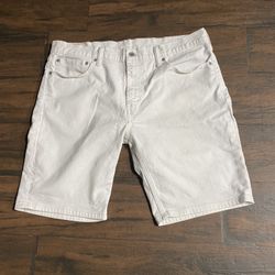 Mens White Denim Levi’s 511 Shorts Size 36