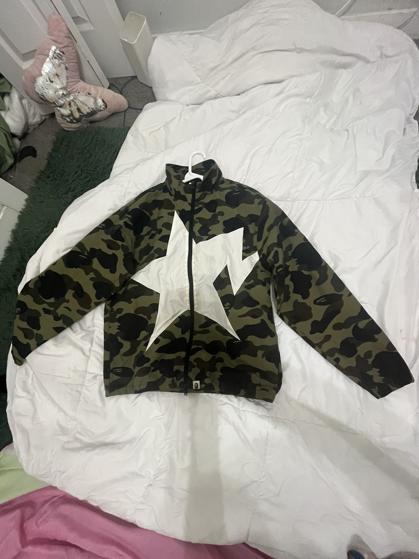Bape Sta Green Camo Track Jacket (Medium)