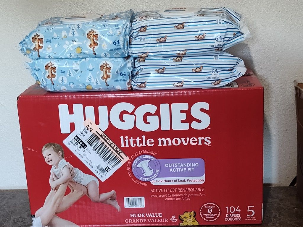 Huggies Pañales Desechables Etapa 5 & Tuallitas Húmedas