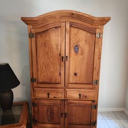 Estate Sale- Solid Wood Country Style Closet/TV Stand With Drawers