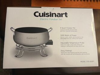 Cuisinart electric fondue set, model CFO-3SS