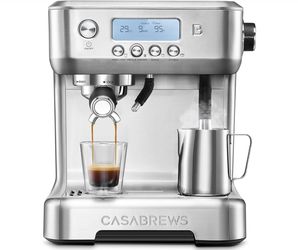 New - CASABREWS Neutron Pro Espresso Machine with Dual Boiler, 20 Bar Espresso Maker with Milk Frother