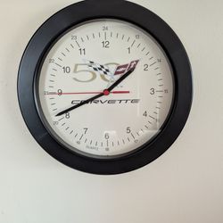 Corvette Wall Clock 50th Anniversary 