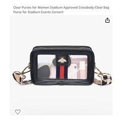 Brand new Clear Purses for Women Stadium Approved Crossbody Clear Bag Purse for Stadium Events Concert  Whitestone/Flushing, Queens or Midtown Manhatt