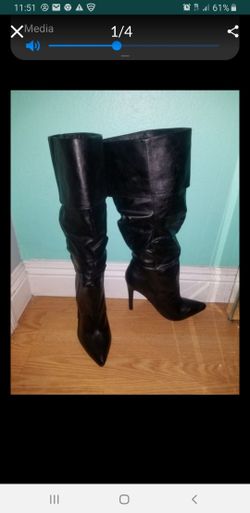 Black High Thigh Boots...size 9 womens..Brand New!