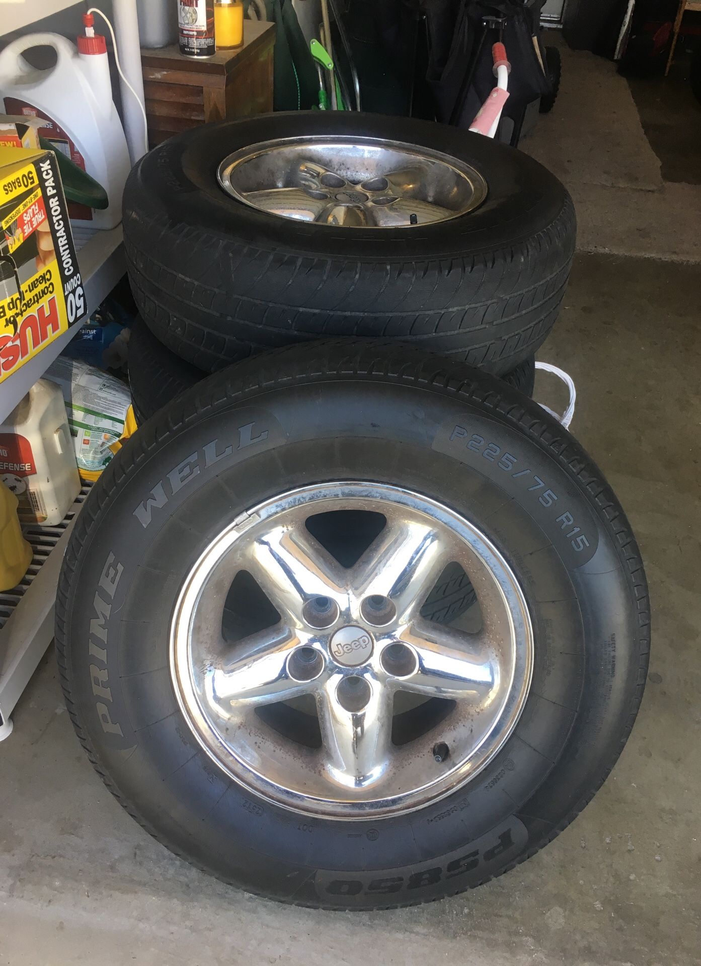 5 lug jeep wheels and tires rims stock