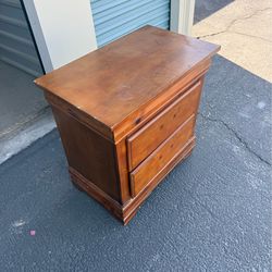 Two drawers wooden night stand
