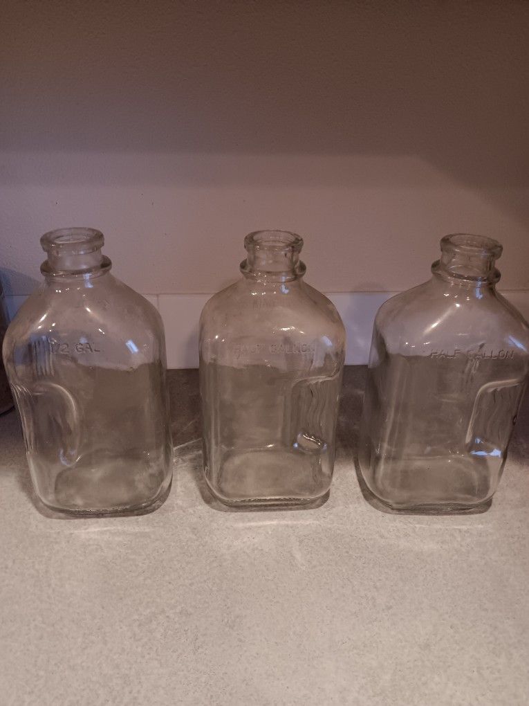 Vintage Half Gallon Glass Jars