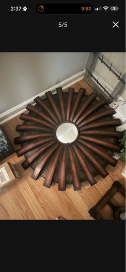 Large metal mirror